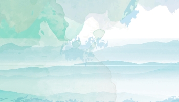 📱綺麗な水彩で描かれた風景 iPhone 12 Pro 壁紙・待ち受け