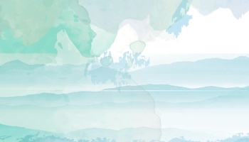 📱綺麗な水彩で描かれた風景 iPhone 13 Pro Max 壁紙・待ち受け