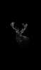 📱黒の鹿のポリゴン Google Pixel 5a (5G) 壁紙・待ち受け