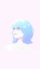📱青い髪色の可愛い女性 Mi Note 10 Lite 壁紙・待ち受け
