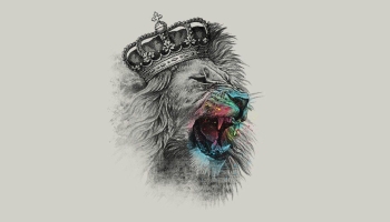 📱王冠を被ったライオン 百獣の王 iPhone 12 Pro 壁紙・待ち受け