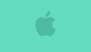 📱可愛いアクア・ミント アップルのロゴ ZenFone 6 壁紙・待ち受け