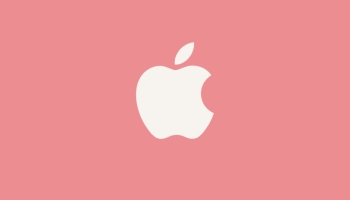 📱可愛いパステルピンク アップルのロゴ OPPO Reno A 壁紙・待ち受け