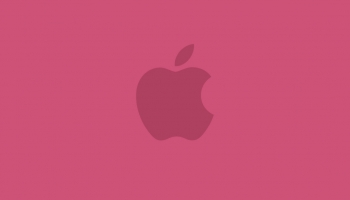 📱可愛いピンクのアップル 2色 ロゴ Xperia 10 II 壁紙・待ち受け