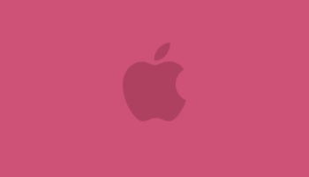 📱可愛いピンクのアップル 2色 ロゴ iPhone 12 壁紙・待ち受け
