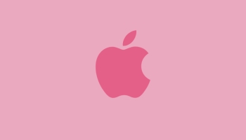 📱可愛いピンクのApple ロゴ Galaxy S21 5G 壁紙・待ち受け