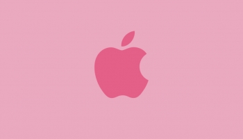 📱可愛いピンクのApple ロゴ Xperia 10 II 壁紙・待ち受け