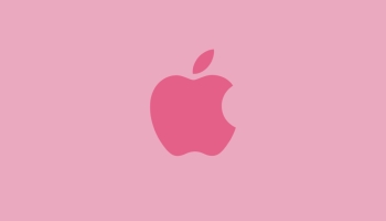 📱可愛いピンクのApple ロゴ Xperia 8 壁紙・待ち受け