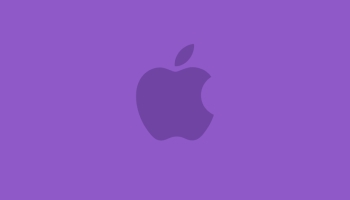 📱可愛い紫のアップル 2色 ロゴ AQUOS zero2 壁紙・待ち受け