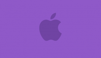 📱可愛い紫のアップル 2色 ロゴ Xperia 8 Lite 壁紙・待ち受け