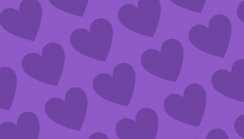 📱可愛い紫のハート 2色 ロゴ Xperia 10 II 壁紙・待ち受け