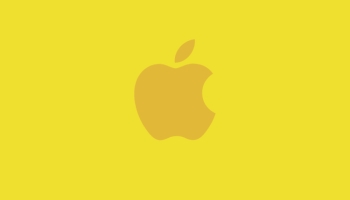 📱可愛い黄色のアップル 2色 ロゴ iPhone SE (第3世代) 壁紙・待ち受け