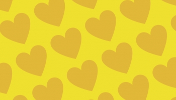 📱可愛い黄色のハート 2色 ロゴ Mi Note 10 壁紙・待ち受け