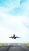 📱滑走路から離陸する飛行機 Google Pixel 5 壁紙・待ち受け