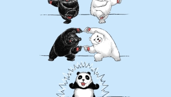 📱熊＋シロクマ=パンダ フュージョン iPhone 13 Pro 壁紙・待ち受け