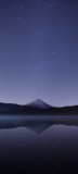 📱夜の銀河と湖に鏡面する山 Mi 11 Lite 5G 壁紙・待ち受け