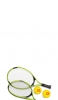 📱緑のラケットと黄色いボール iPhone 12 Pro 壁紙・待ち受け