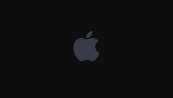 📱黒の背景 灰色のアップルロゴ グレー Apple iPhone 12 Pro 壁紙・待ち受け