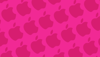 📱派手なピンク アップルのロゴ パターン Mi Note 10 壁紙・待ち受け