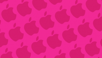 📱派手なピンク アップルのロゴ パターン HUAWEI P30 壁紙・待ち受け