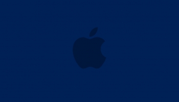 📱インディゴ・ブルー アップルのロゴ iPhone 13 Pro Max 壁紙・待ち受け