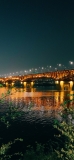 📱韓国 ソウルのライトアップされた橋  iPhone 12 mini 壁紙・待ち受け