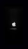 📱ミニマル 黒 白 アップルのロゴ iPhone 7 壁紙・待ち受け