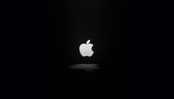 📱ミニマル 黒 白 アップルのロゴ iPhone 13 Pro 壁紙・待ち受け