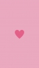 📱ミニマル 可愛いピンクのハート iPhone 12 壁紙・待ち受け