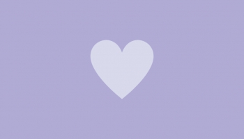 📱ミニマル 可愛い紫色のハート iPhone 13 mini 壁紙・待ち受け