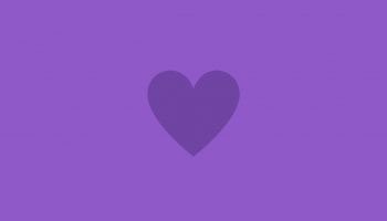 📱ミニマル フラット 紫のハート iPhone 13 壁紙・待ち受け