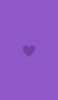 📱ミニマル フラット 紫のハート iPhone 13 Pro Max 壁紙・待ち受け