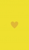 📱ミニマル フラット 黄色のハート ZenFone 7 Pro 壁紙・待ち受け