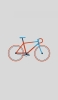 📱水色とオレンジの自転車 iPhone 6 壁紙・待ち受け