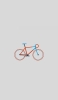 📱水色とオレンジの自転車 iPhone 12 mini 壁紙・待ち受け