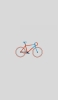 📱水色とオレンジの自転車 iPhone 12 壁紙・待ち受け