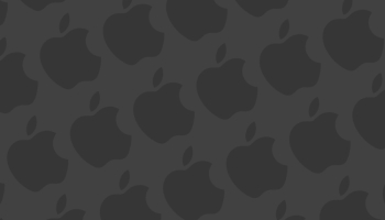 📱マット・グレー アップルのロゴ パターン iPhone 8 壁紙・待ち受け