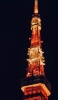 📱夜 ライトアップされた東京タワー iPhone 13 mini 壁紙・待ち受け