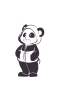 📱パーカーを着たパンダのイラスト iPhone SE (第2世代) 壁紙・待ち受け
