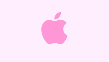📱可愛い淡いピンク アップルのロゴ iPhone SE (第3世代) 壁紙・待ち受け