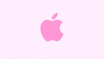 📱可愛い淡いピンク アップルのロゴ HUAWEI P20 lite 壁紙・待ち受け