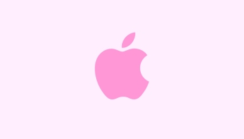 📱可愛い淡いピンク アップルのロゴ Google Pixel 4a (5G) 壁紙・待ち受け