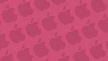 📱パステルカラー ピンク アップルのロゴ パターン RedMagic 5 壁紙・待ち受け