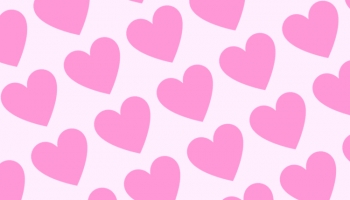 📱可愛い淡いピンク ハートのロゴ iPhone 6 壁紙・待ち受け