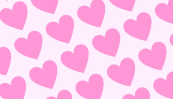 📱可愛い淡いピンク ハートのロゴ iPhone 12 壁紙・待ち受け