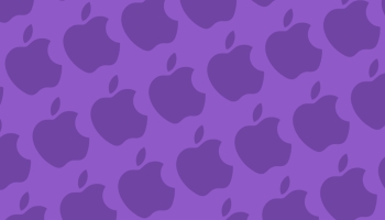 📱パステルカラー 紫 アップルのロゴ パターン OPPO R15 Pro 壁紙・待ち受け