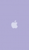 📱淡いパステルカラー 紫のアップルのロゴ AQUOS sense4 basic 壁紙・待ち受け
