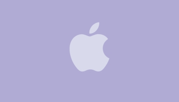 📱淡いパステルカラー 紫のアップルのロゴ OPPO R17 Neo 壁紙・待ち受け
