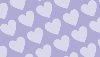 📱淡いパステルカラー 紫のハートのロゴ iPhone 6 壁紙・待ち受け