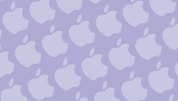 📱紫色のアップルのロゴ パターン Google Pixel 6 壁紙・待ち受け